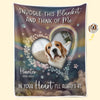 Custom Photo A Loyal Heart Never Truly Leaves - Memorial Personalized Custom Blanket - Sympathy Gift For Pet Owners, Pet Lovers