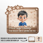 Wherever You Go, Our Love Follows - Family Personalized Custom Car Visor Clip - Gift For Dad