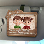 Wherever You Go, Our Love Follows - Family Personalized Custom Car Visor Clip - Gift For Dad