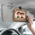 Wherever You Go, Our Love Follows - Family Personalized Custom Car Visor Clip - Gift For Dad