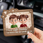 Wherever You Go, Our Love Follows - Family Personalized Custom Car Visor Clip - Gift For Dad