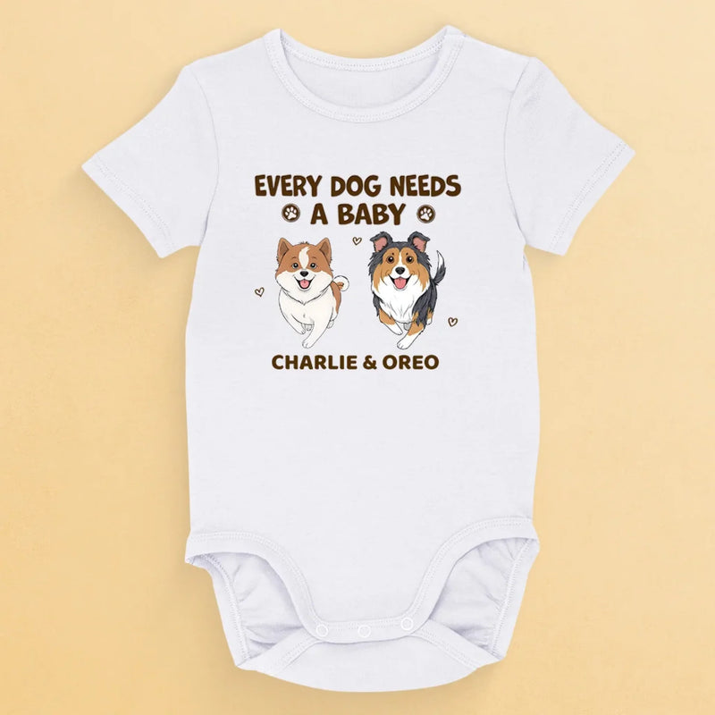 Because Home Is Always Better With A Paw Friend - Dog Personalized Custom Baby Onesie - Baby Shower Gift, Gift For Pet Owners, Pet Lovers