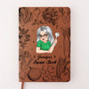 Take A Moment For Yourself Every Day - Family Personalized Custom Leather Journal - Mother's Day Gift For Mom, Yourself, Best Friends, Siblings, Family Members
