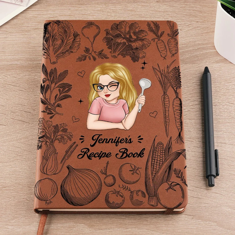 Take A Moment For Yourself Every Day - Family Personalized Custom Leather Journal - Mother's Day Gift For Mom, Yourself, Best Friends, Siblings, Family Members