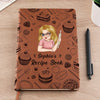 A Daily Note To Be Kind To Yourself - Family Personalized Custom Leather Journal - Mother's Day Gift For Mom, Yourself, Best Friends, Siblings, Family Members
