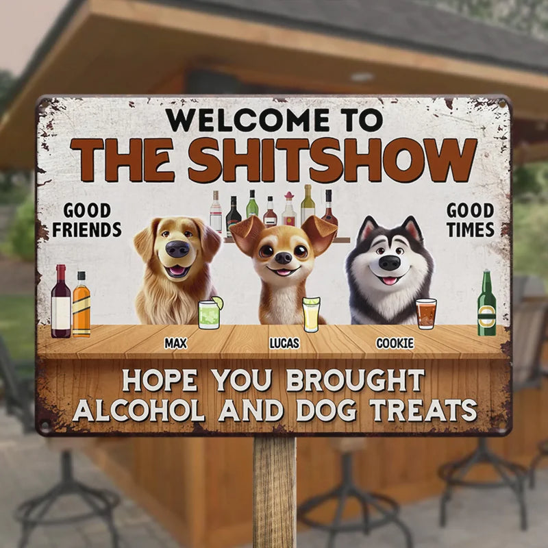 Welcome To My Station - Dog Personalized Custom Home Decor Metal Sign - House Warming Gift For Pet Owners, Pet Lovers