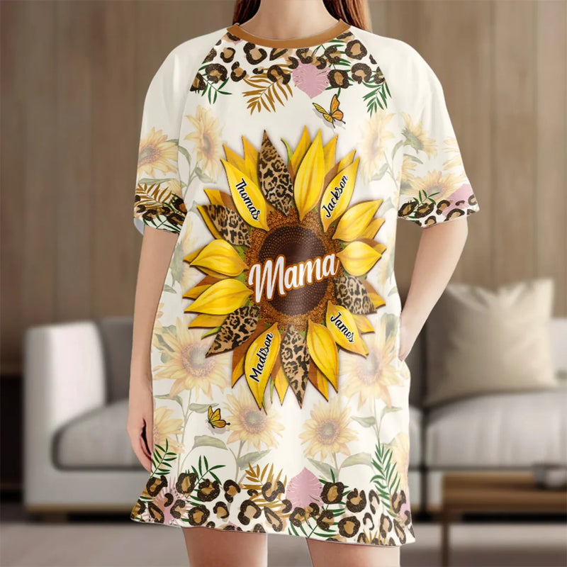You Are Loved More Than Words Can Say - Family Personalized Custom Women's Sleep Tee - Mother's Day, Gift For Mom, Grandma