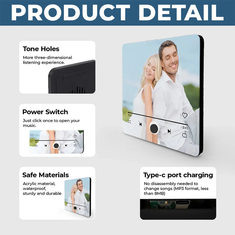 To Our Family, You Are The World - Family Personalized Custom Music Fridge Magnet That Can Play Songs - Mother's Day Gift For Mom, Grandma