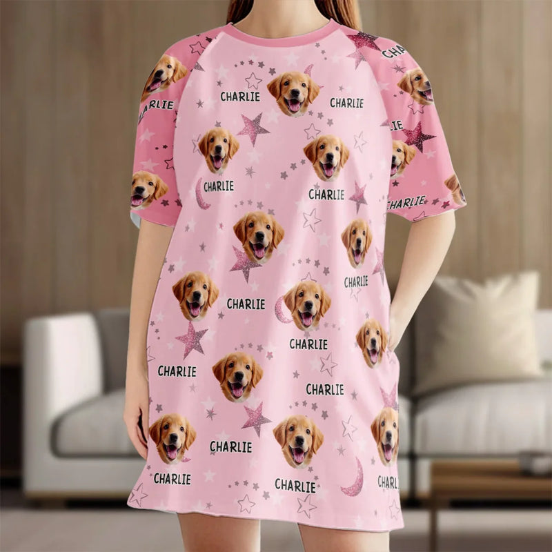Custom Photo Life Is Better With A Furry Friend - Dog & Cat Personalized Custom Women's Sleep Tee - Gift For Pet Owners, Pet Lovers