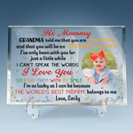 Custom Photo The World's Best Mommy - Family Personalized Custom Rectangle Shaped Acrylic Plaque - Mother's Day, Baby Shower Gift, Gift For Mom, Grandma, New Moms