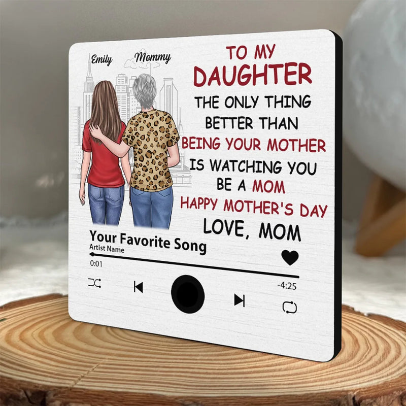 A Sweet Way To Remind Her How Strong She Is - Family Personalized Custom Music Fridge Magnet That Can Play Songs - Mother's Day Gift For Mom, Daughter