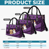 Paws, Love, And Happiness - Dog & Cat Personalized Custom Leather Handbag - Gift For Pet Owners, Pet Lovers