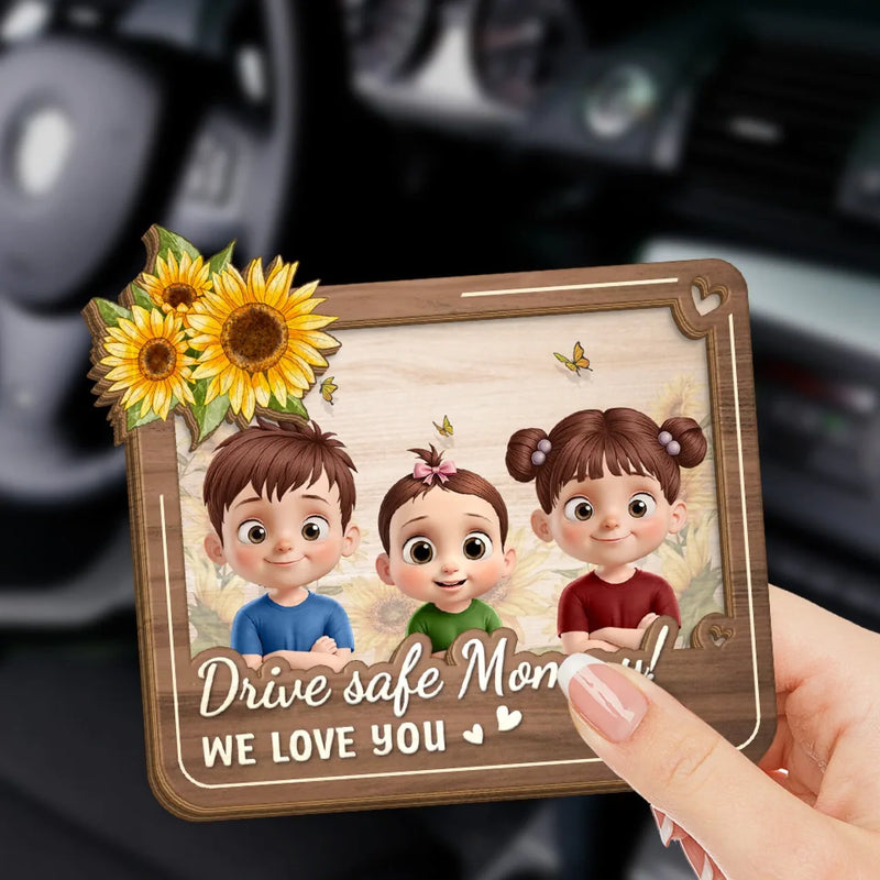 Miles May Pass, But Love Stays Close - Family Personalized Custom Car Visor Clip - Mother's Day, Gift For Mom, Grandma