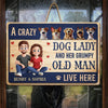 Home Of Barking Security And Unconditional Love - Couple Personalized Custom Home Decor Wood Sign - Gift For Husband Wife, Anniversary, Pet Owners, Pet Lovers