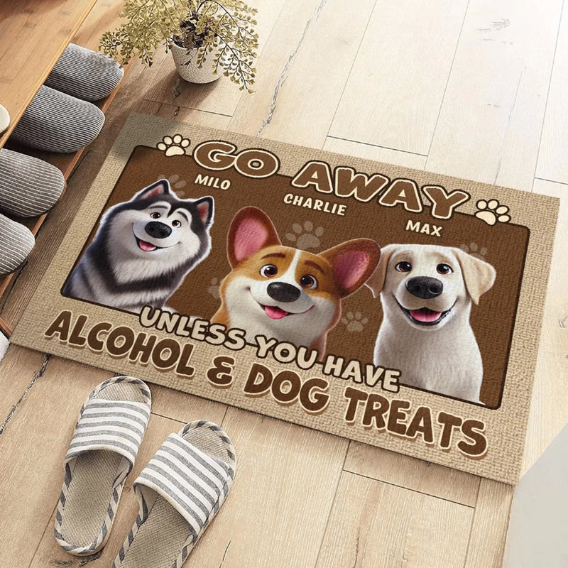 Bring Snacks Or Be Gone - Dog & Cat Personalized Custom Home Decor Decorative Mat - House Warming Gift For Pet Owners, Pet Lovers