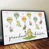 Grandma’s Love Lifts Us Up - Family Personalized Custom Horizontal Poster - Mother's Day, Gift For Mom, Grandma
