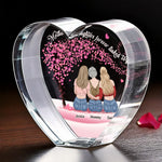 A Lifelong Connection Of Love - Family Personalized Custom 3D Crystal Heart Shaped - Mother's Day Gift For Mom, Daughters