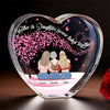 A Lifelong Connection Of Love - Family Personalized Custom 3D Crystal Heart Shaped - Mother's Day Gift For Mom, Daughter