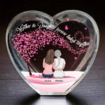 A Lifelong Connection Of Love - Family Personalized Custom 3D Crystal Heart Shaped - Mother's Day Gift For Mom, Daughters