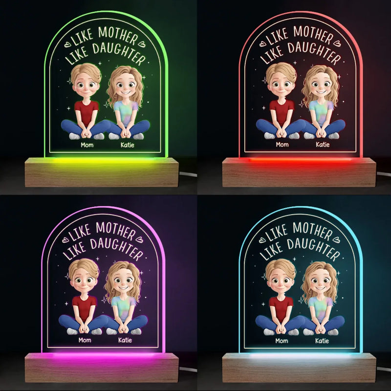 Home Is Wherever Mom Is - Family  Personalized Custom Shaped 3D LED Light - Mother's Day, Gift For Mom, Daughter