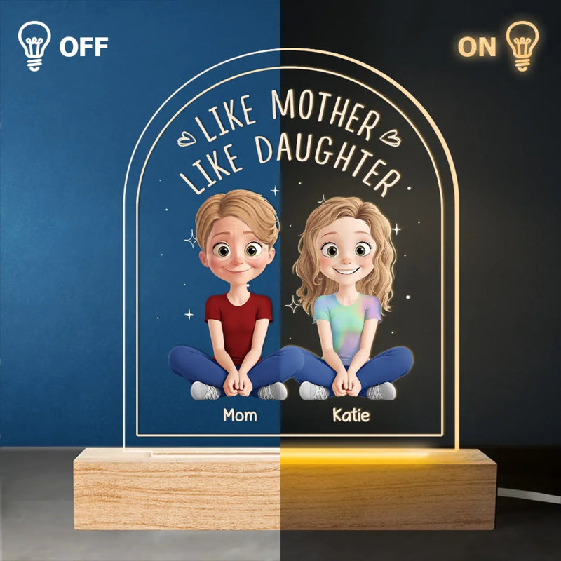 Home Is Wherever Mom Is - Family  Personalized Custom Shaped 3D LED Light - Mother's Day, Gift For Mom, Daughter
