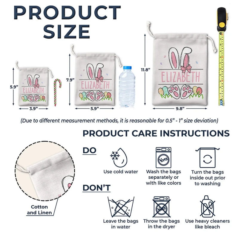 Hopping Into Easter With Love - Family Personalized Custom Favor Bag - Easter Gift For Family Members