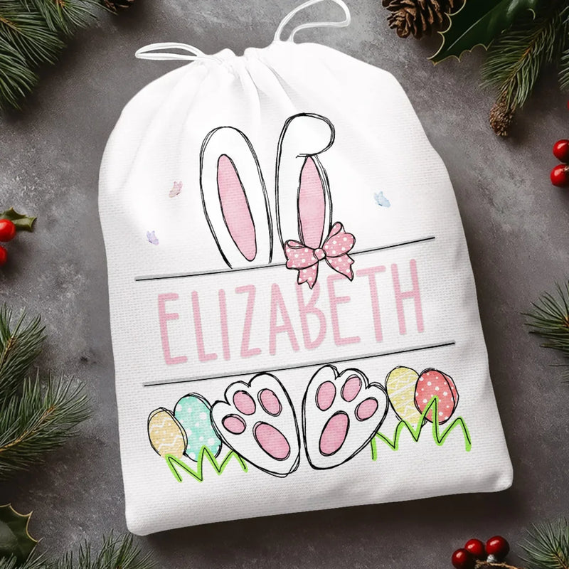 Hopping Into Easter With Love - Family Personalized Custom Favor Bag - Easter Gift For Family Members