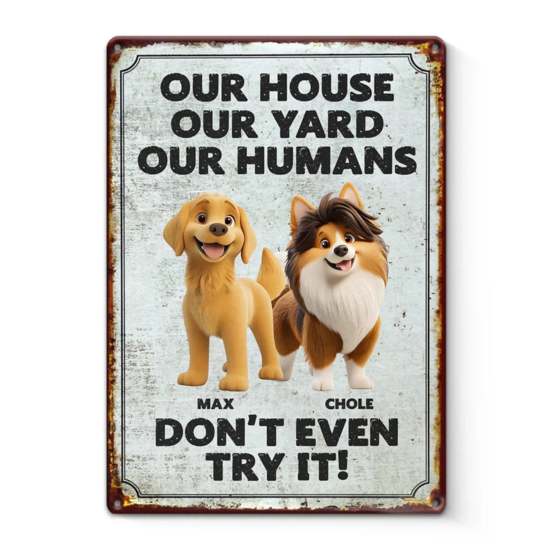 Keep Calm And Love Dogs - Dog Personalized Custom Home Decor Metal Sign - House Warming Gift For Pet Owners, Pet Lovers