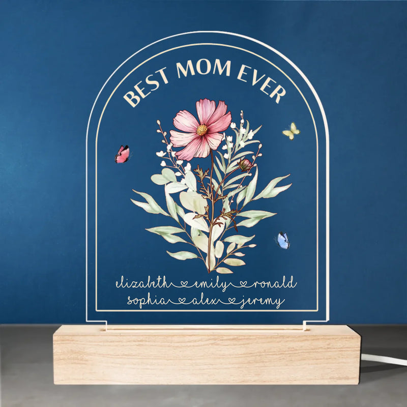 Mom We Love You - Family  Personalized Custom Shaped 3D LED Light - Mother's Day, Gift For Mom