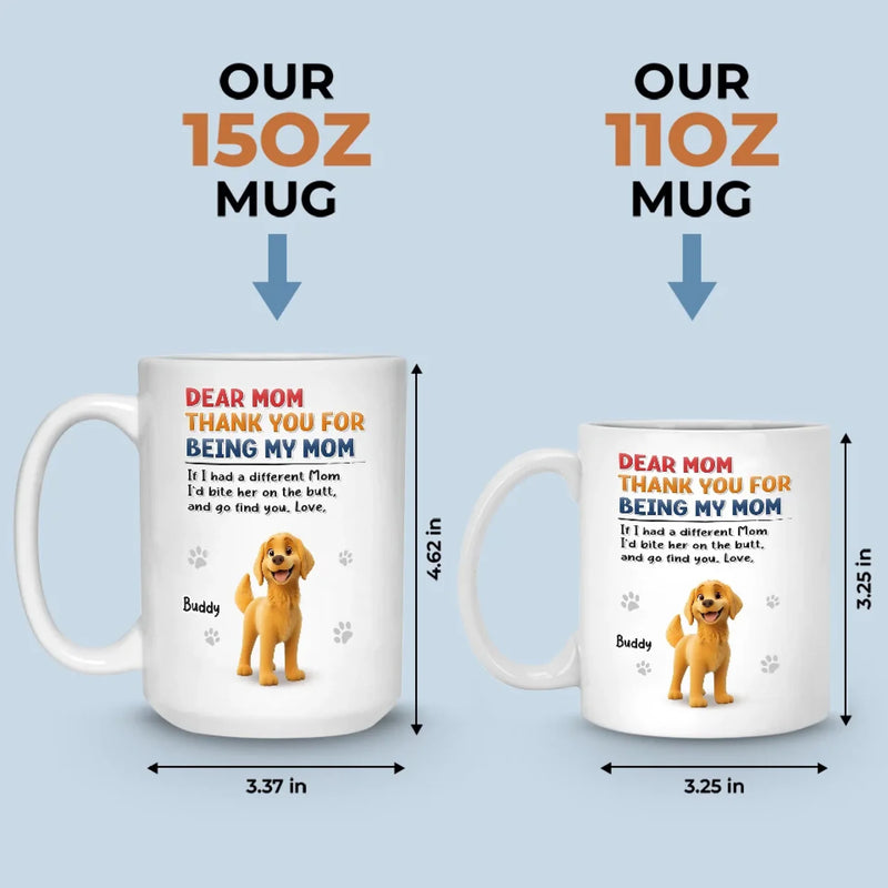 Thank You For Being Our Mom - Dog Personalized Custom Mug - Gift For Pet Owners, Pet Lovers