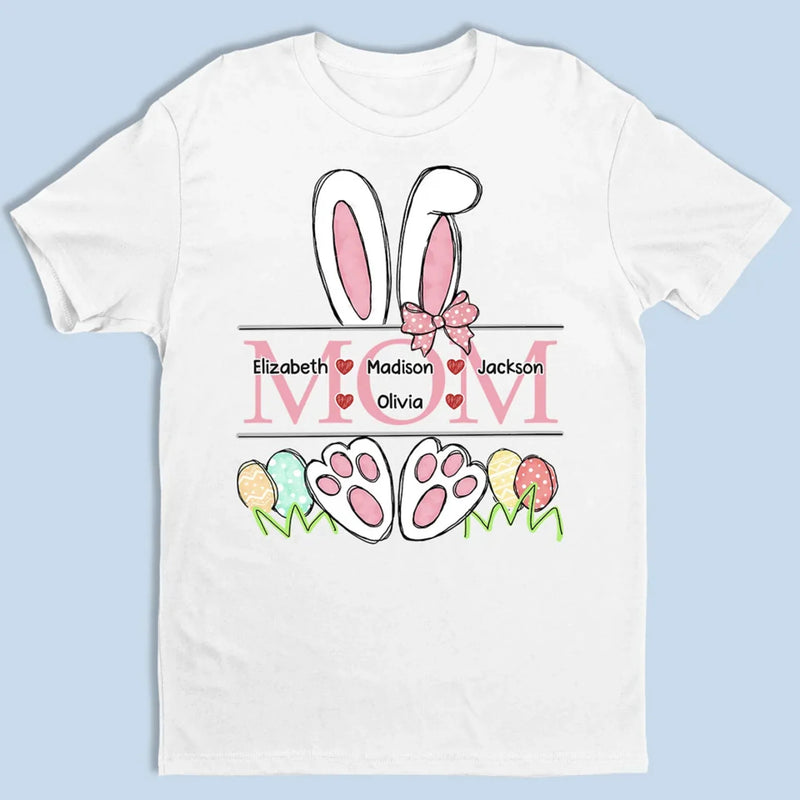 Bunny Hug Squad - Family Personalized Custom Unisex T-shirt, Premium T-shirt, Hoodie - Easter Gift For Mom, Grandma
