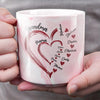 A Mother's Love Knows No Bounds - Family Personalized Custom Marble Mug - Mother's Day, Gift For Mom, Grandma