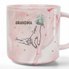 Thanks For Always Being My Safe Place - Family Personalized Custom Marble Mug - Mother's Day, Gift For Mom, Grandma