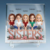 Real Queens Fix Each Other’s Crowns - Bestie Personalized Custom Square Shaped Acrylic Plaque - Gift For Best Friends, BFF, Sisters
