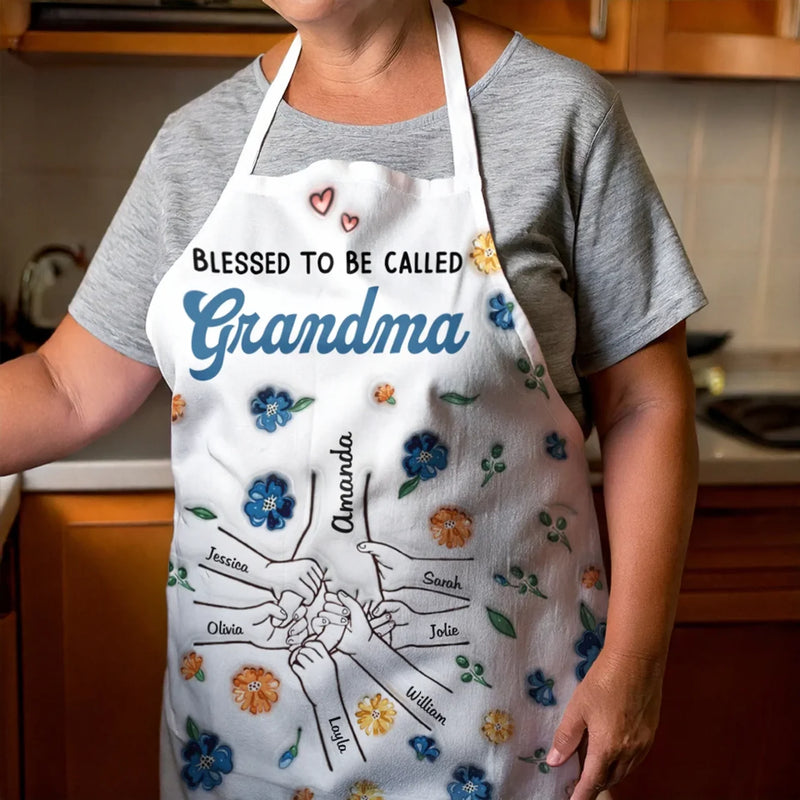 Grandma’s Kitchen, Filled With Love - Family Personalized Custom 3D Inflated Effect Printed Apron - Mother's Day, Gift For Mom, Grandma