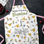 Cooking With Love & Grandkids - Family Personalized Custom Apron - Mother's Day, Gift For Grandma