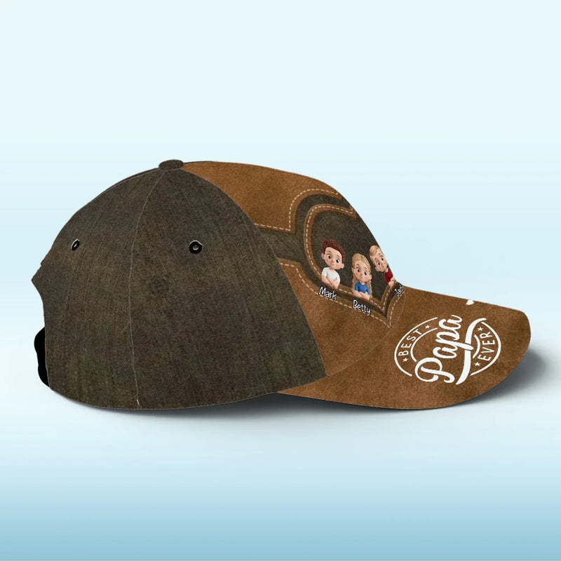 Dad’s Love Never Fades - Family Personalized Custom Hat, All Over Print Classic Cap - Father's Day, Gift For Dad, Grandpa