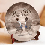 Side By Side, We’re Unstoppable - Couple Personalized Custom Ceramic Plate - Gift For Couple