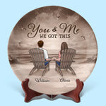 Side By Side, We’re Unstoppable - Couple Personalized Custom Ceramic Plate - Gift For Couple