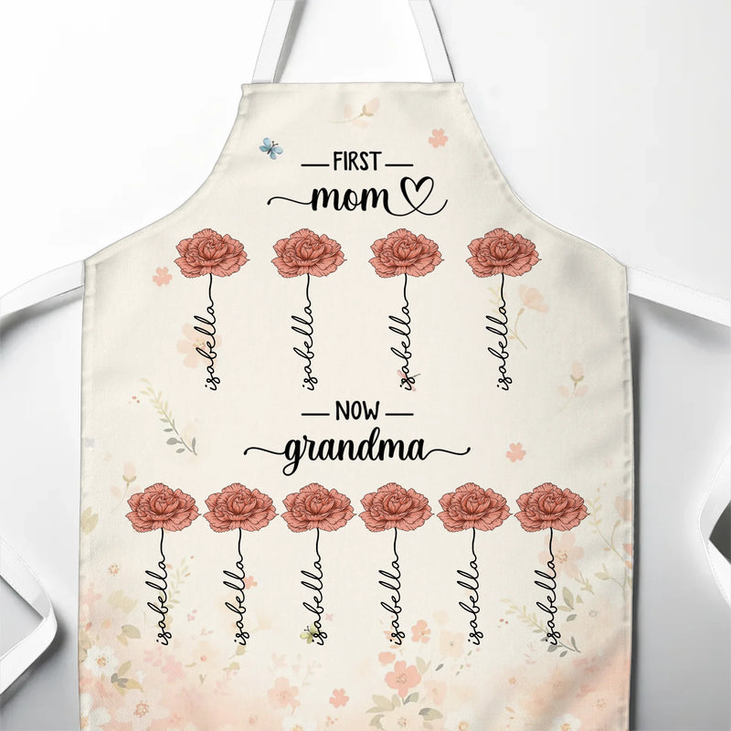 Generations Of Love, Forever Strong - Family Personalized Custom Apron - Mother's Day, Gift For Mom, Grandma
