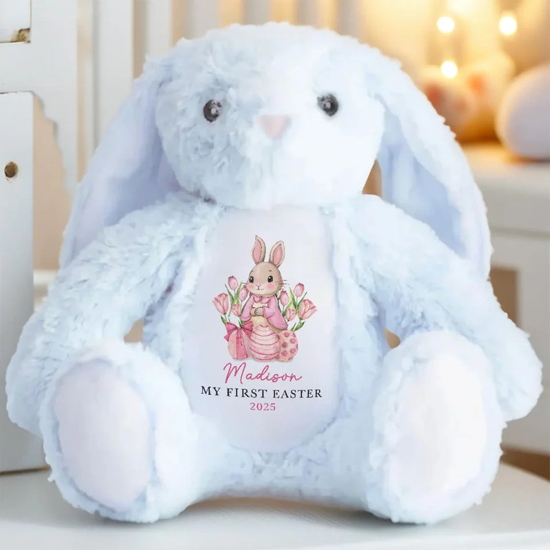 My First Easter - Family Personalized Custom Easter Bunny Plush - Easter Gift For Family Members