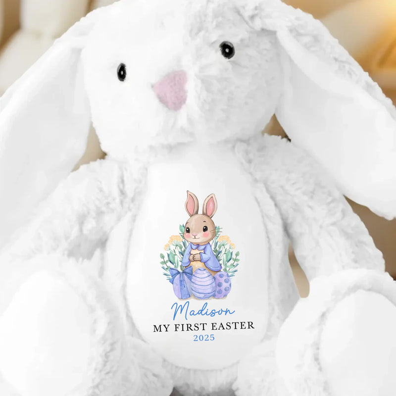 My First Easter - Family Personalized Custom Easter Bunny Plush - Easter Gift For Family Members