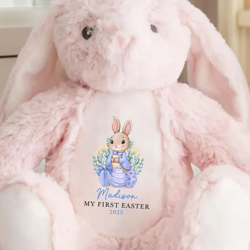 My First Easter - Family Personalized Custom Easter Bunny Plush - Easter Gift For Family Members