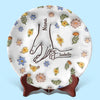 Love Grows Best In A Happy Family - Family Personalized Custom 3D Inflated Effect Printed Ceramic Plate - Mother's Day, Gift For Mom, Grandma