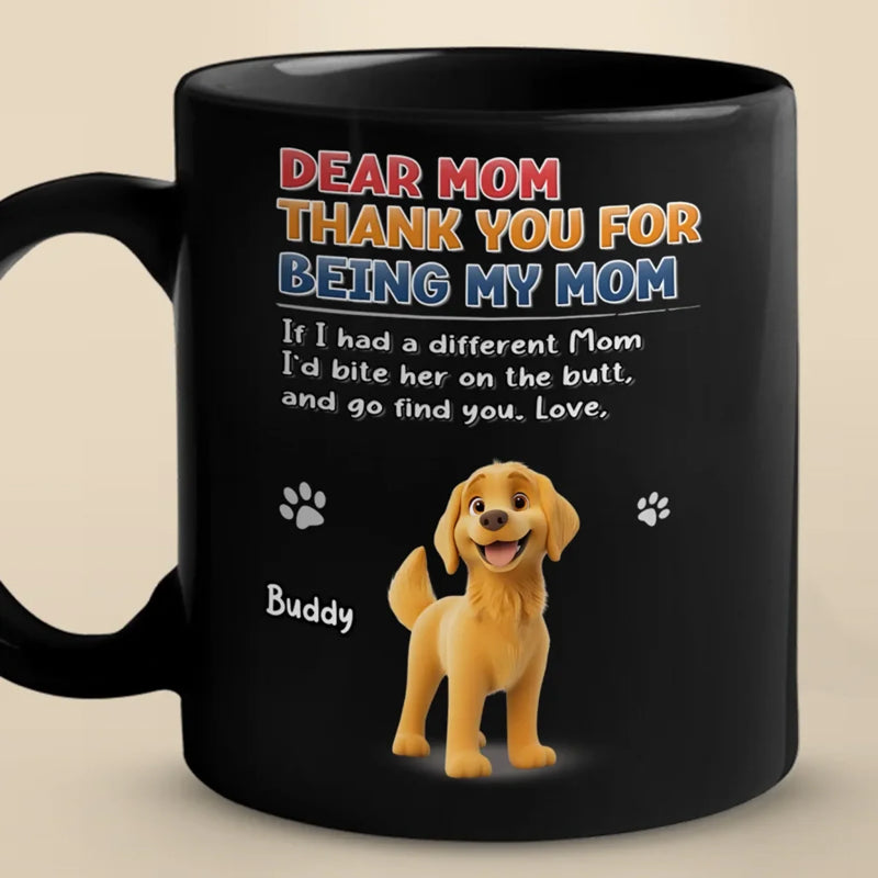 I Woof You, Now Gimme Treats - Dog Personalized Custom Black Mug - Gift For Pet Owners, Pet Lovers