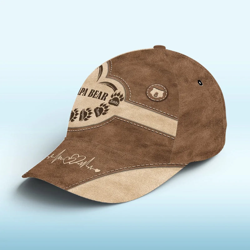 Dad’s Love Builds Strong Foundations - Family Personalized Custom Hat, All Over Print Classic Cap - Gift For Family Members