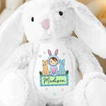 Easter Vibes, Bunny Cuddles - Family Personalized Custom Easter Bunny Plush - Easter Gift For Kids, Baby