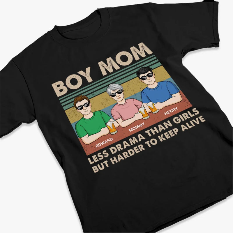 Less Drama, More Chaos - Family Personalized Custom Unisex T-shirt, Premium T-shirt, Hoodie - Mother's Day Gift For Mom, Son