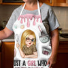 Just A Girl Who Loves Baking - Affirmation Personalized Custom Apron - Mother's Day, Gift For Mom, Family Members, Yourself