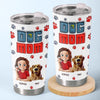 Dog Kisses And Coffee Sips - Dog Personalized Custom 3D Inflated Effect Printed Tumbler - Gift For Pet Owners, Pet Lovers